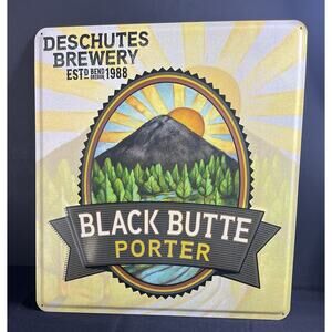 Deschutes Brewery Metal Tac Beer Sign Black Butte Porter Bend Oregon Bar Decor